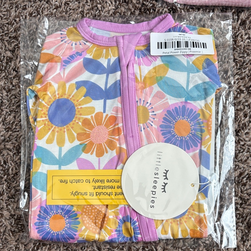 Little Sleepies Petal Power Zippy | Premie